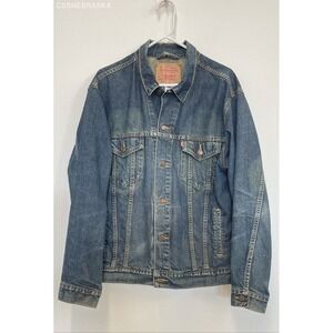 Levis Blue Men's 70507 0924 Denim Trucker Jacket 100%‎ Cotton - Size Large